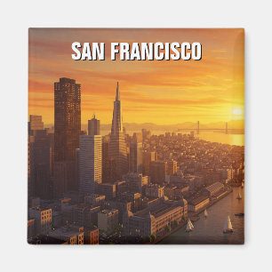 Aimant Sunset San Francisco Skyline California Travel