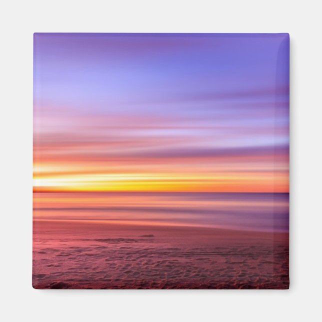 Aimant Sunset Sky sur plage et mer (Devant)