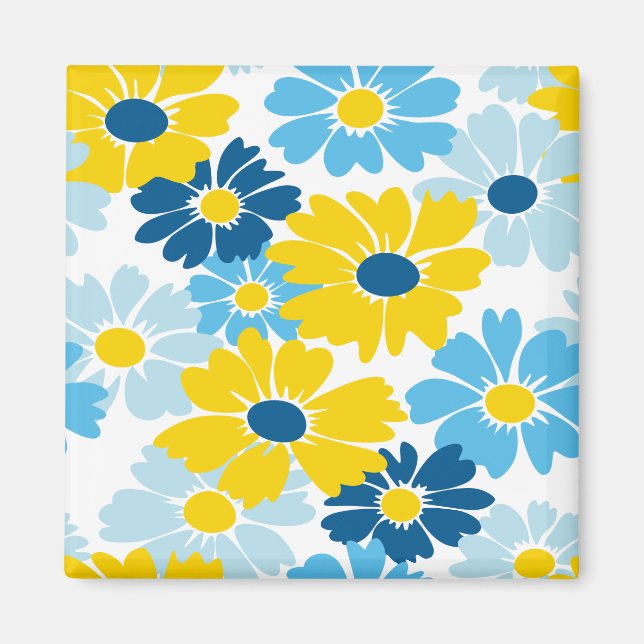 Aimant Sunshine Blue Sky Blooming Daisy (Devant)