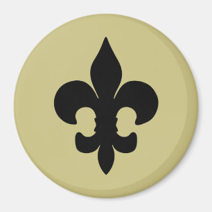 Aimant Super Black Fleur de lis