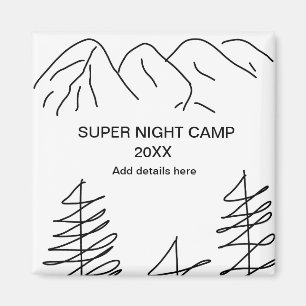 Aimant Super camp été hiver ajouter nom année voyage vacc