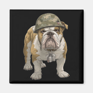 Aimant Super costume de chien de taureau militaire