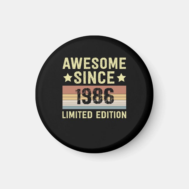 Aimant Super depuis 1986 Anniversaire (Devant)