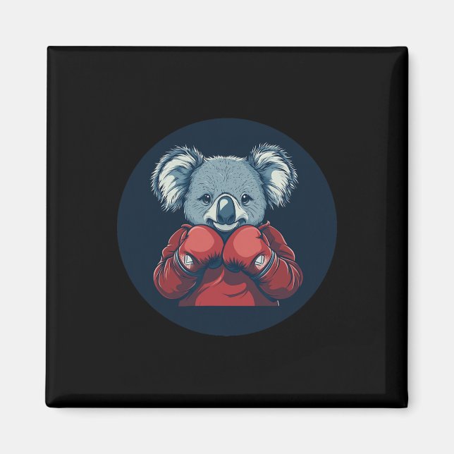 Aimant Super Koala Bear Boxeur Pour Une Vibe Knockout  (Devant)