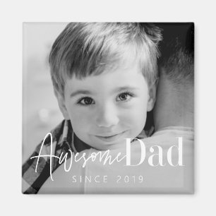 Aimant Super papa depuis 20XX Moderne Simple Élégant Phot