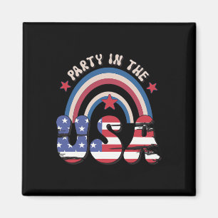 Aimant Super Parti Vintage En Usa Rainbow American 4th O