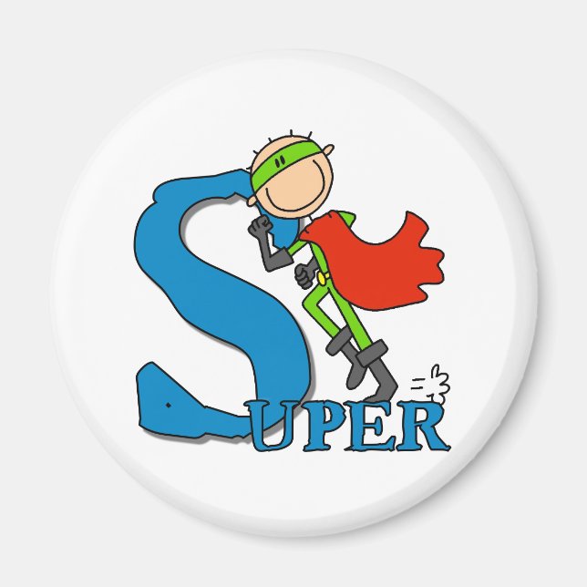 Aimant Super Stick Figure Hero (Devant)