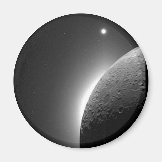 Aimant Superbe image de la NASA, la Lune éclairée par la  (Devant)