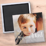 Aimant Superbe Papa depuis 20XX Moderne Simple Photo Élég<br><div class="desc">Ce design simple et moderne est composé d'une typographie serif et cursive et d'ajouter une photo personnalisée</div>