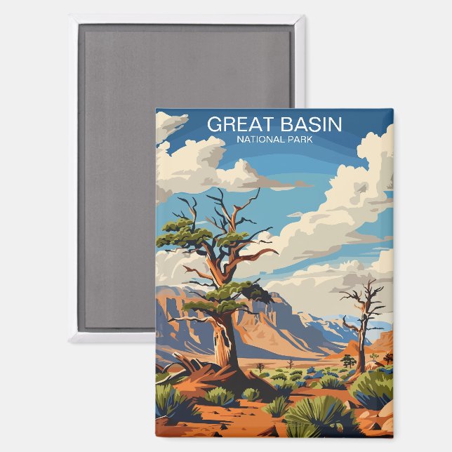 Aimant Superbe Parc National du Grand Bassin Nevada Vinta (Recto/Verso)