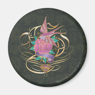 Aimant Supergirl Bird et Flower