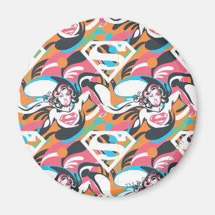 Aimant Supergirl Color Splash Swirls Pattern 4