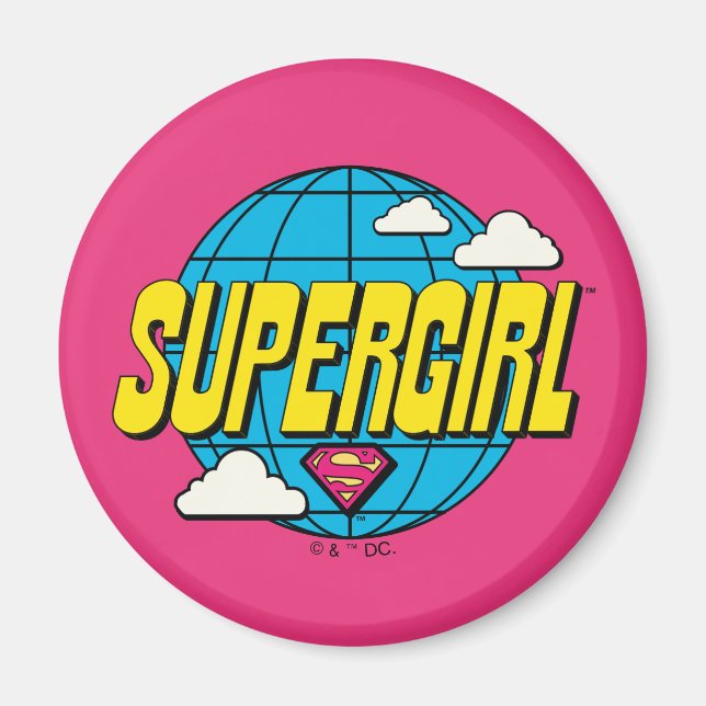 Aimant Supergirl Graphique Pop Mondial (Devant)