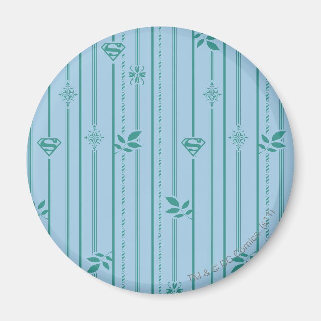 Aimant Supergirl Leaf Motif bleu (Devant)