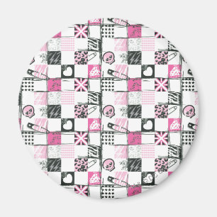 Aimant Supergirl Motif de crânes et de poupées