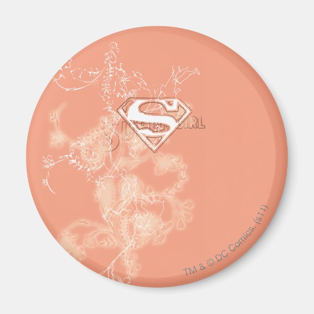 Aimant Supergirl Pêche motif floral (Devant)