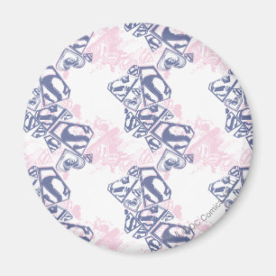 Aimant Supergirl Pink and Purple Pattern