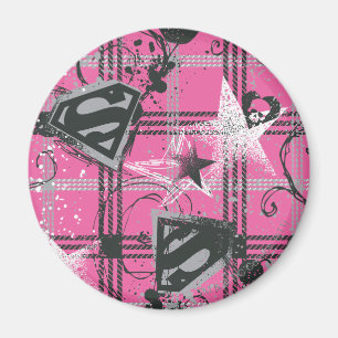 Aimant Supergirl Pink SplatCarré