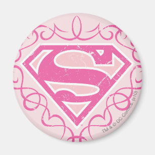 Aimant Supergirl Pink Stripes