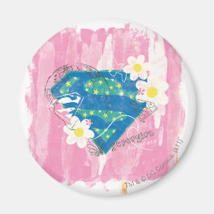 Aimant Supergirl pour le rose de paix