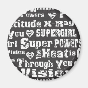 Aimant Supergirl texte désorganisé