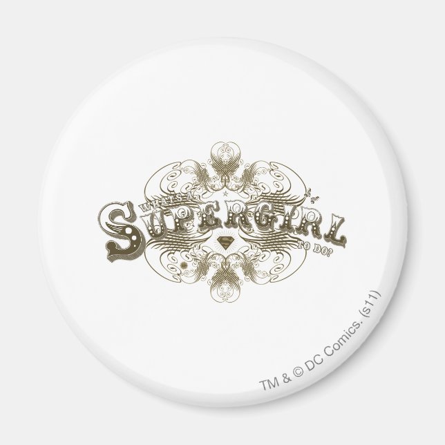 Aimant Supergirl What's a Girl to Do Brown (Devant)