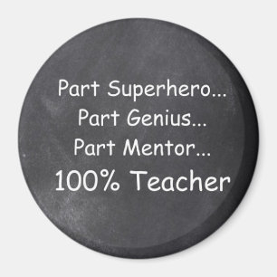 Aimant Superhero Enseignant Genius Mentor Chalkboard cade