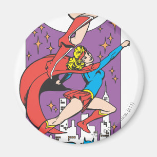 Aimant Superhéroïnes en action