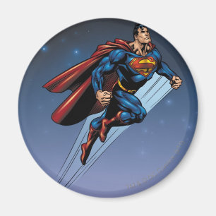 Aimant Superman contre le ciel nocturne