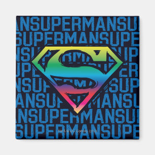 Aimant Superman S-Shield   Rainbow Logo