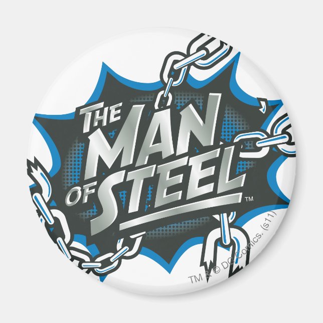 Aimant Superman Stylisé | Logo de l'homme en acier (Devant)