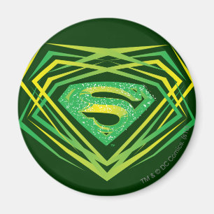 Aimant Superman Stylisé   Logo Décoratif Vert