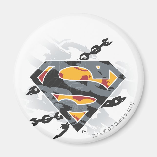 Aimant Superman Stylisé | Logo des chaînes (Devant)