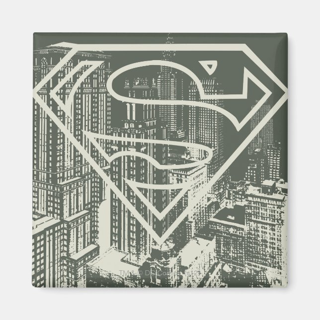 Aimant Superman Stylisé | Logo Green Metropolis (Devant)
