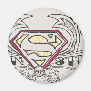 Aimant Superman Stylisé   Logo Texture