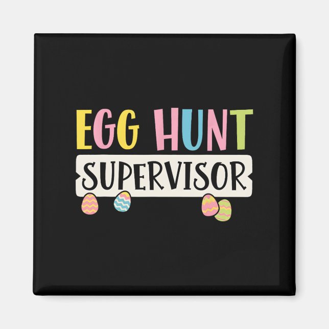 Aimant Superviseur de chasse aux oeufs de Pâques Amusant  (Devant)