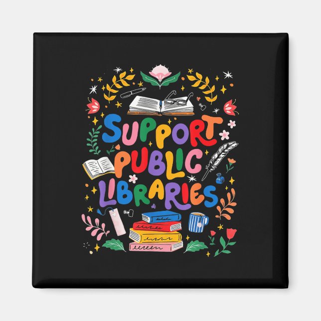 Aimant Support Bibliothèques publiques Vocabulaire de lec (Devant)