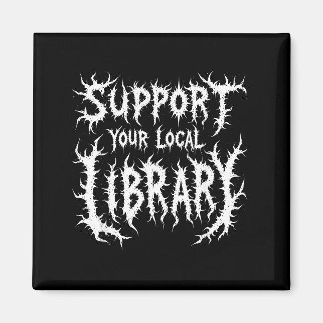Aimant Support de lecture grunge Bibliothèque locale goth (Devant)