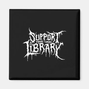 Aimant Support de votre bibliothèque locale Horror Bookwo