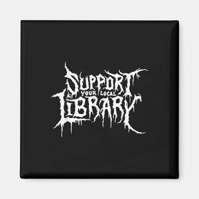 Aimant Support de votre bibliothèque locale Horror Bookwo (Devant)