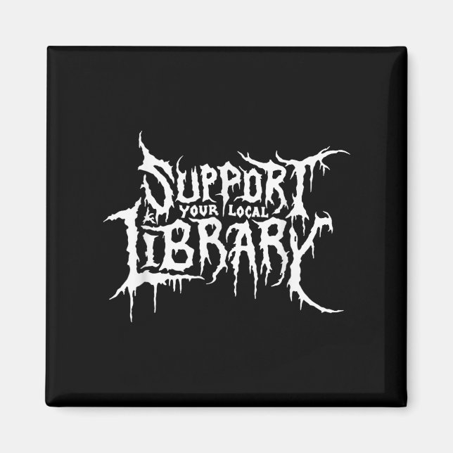 Aimant Support de votre bibliothèque locale Horror Bookwo (Devant)