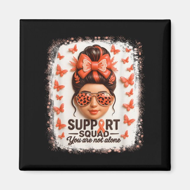 Aimant Support Squad Leukemia Ruban Butterfly You Not Al (Devant)
