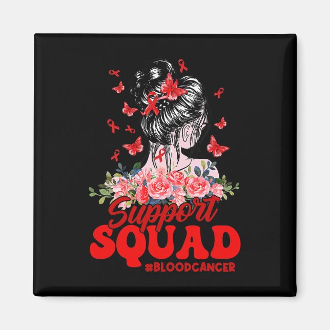 Aimant Support Squad Messy Bun Butterfly Red Ribbon Blood (Devant)