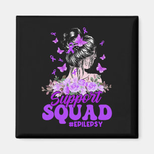 Aimant Support Squad Messy Bun Papillon Purple Ribbon Ep