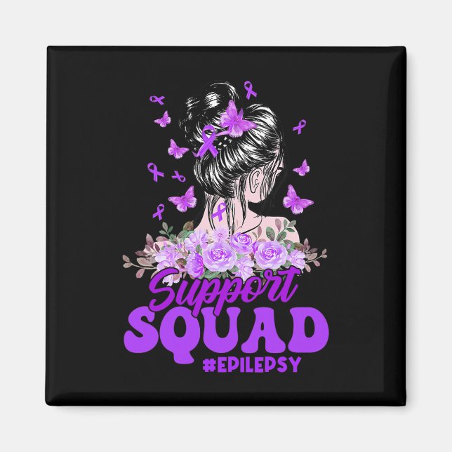Aimant Support Squad Messy Bun Papillon Purple Ribbon Ep (Devant)