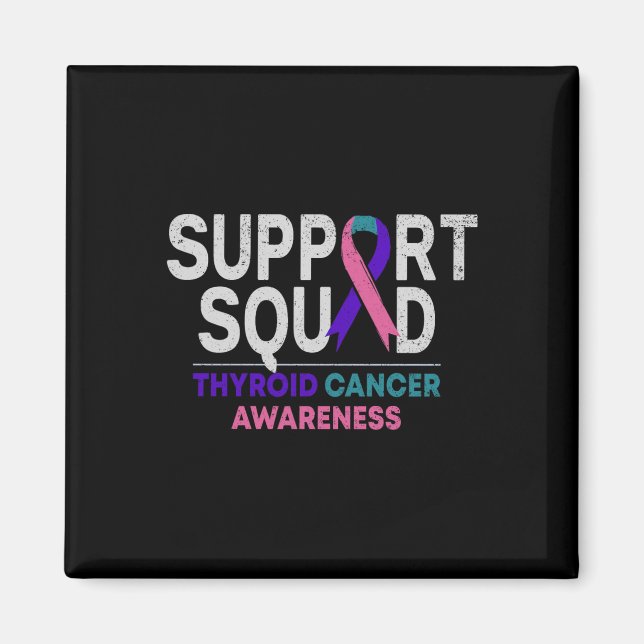 Aimant Support Squad Thyroide Cancer Awareness Month Ribb (Devant)