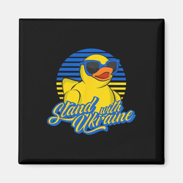 Aimant Support Ukraine Rubber Duck Ukrainian Flag Stand W (Devant)