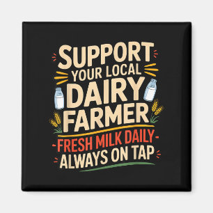 Aimant Suprt Fermier Laitier Local Vache Vintage
