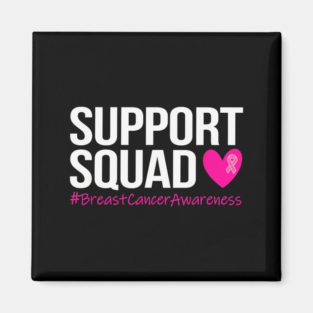 Aimant Suprt Squad Mois de la sensibilisation au cancer d (Devant)