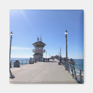 Aimant Sur la jetée, Huntington Beach, Californie